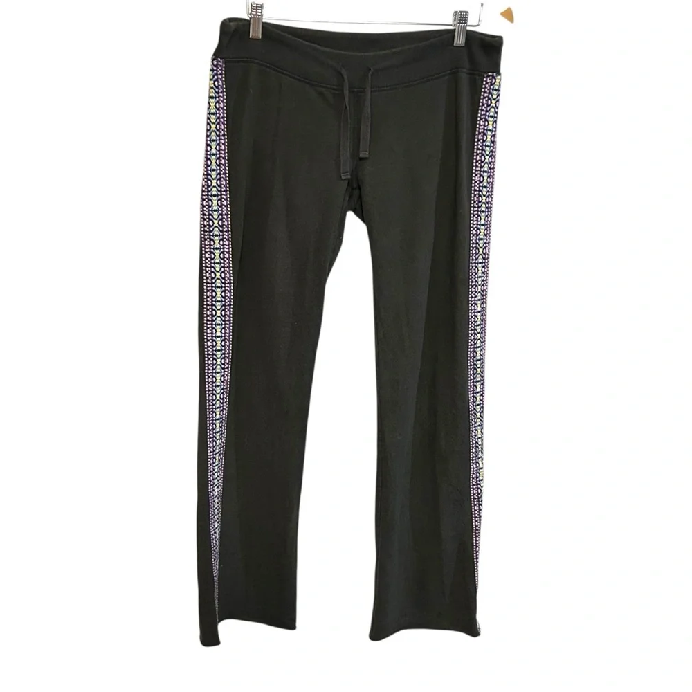 Lucky brand S-L sweatpants “hippie” butt embroidery side trim wide leg Y2K boho - Picture 15 of 16